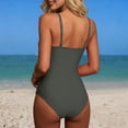 thumbnail image 6 of CHGBMOK Womens One Piece Swimsuit Solid High Neck Tummy Control Swimwear Slimming Backless Bathing Suits, 6 of 9