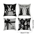thumbnail image 3 of PONPRNGY Spring Easter Bunny Throw Pillow Covers 17x17 Set of 4 Decorative Pillows Case Soft Short Plush Cushion Covers for Couch Sofa Patio Garden Spring Decor, 3 of 6