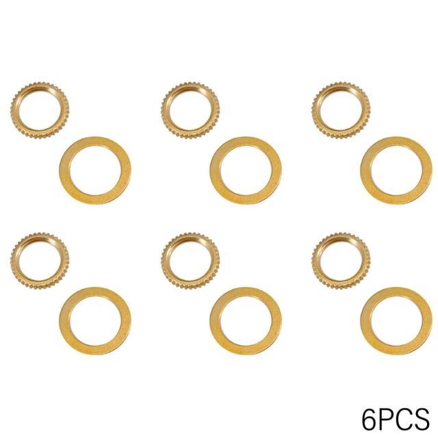 GLFILL Ensemble de 6 Potentiomètres et Rondelles pour Guitare pour Volume de Ton pour Pièces de Guitare LP Or
