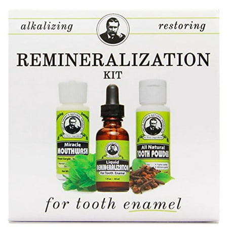 Kit for Tooth Enamel & Mineral Tooth Powder Mouthwash & Remineralization (Best Mouthwash After Tooth Extraction)