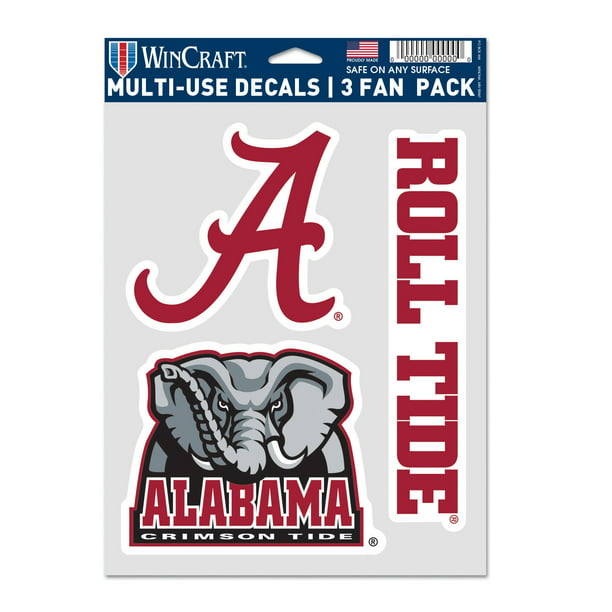 NCAA Alabama Prime 5in x 7.75inch Triple Decal - Walmart.com - Walmart.com