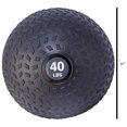 thumbnail image 3 of Fitvids 40 Pound Weighted Medicine Ball for Home Gym Training and Fitness, Gray, 3 of 5
