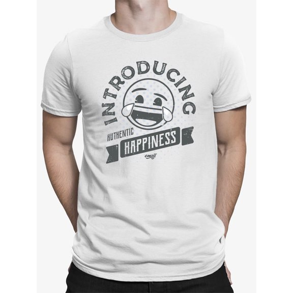 Introducing Happiness - Retro Laughing Emoji Men's T-shirt