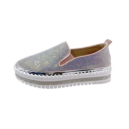 Sexlip Women s Casual Loafers Flat Shoes Comfortable Slip-On Artificial Leather Flats for Outdoor and Indoor Pink 42