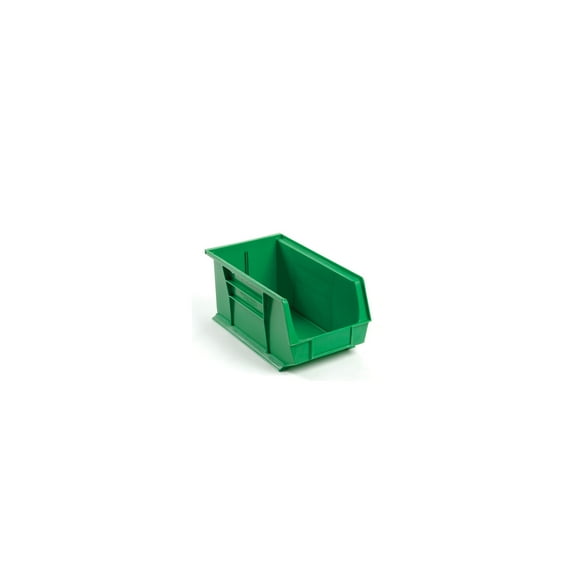 Global Industrial SB8147G Plastic Hang & Stack Bin, Green - 14.75 x 8.25 x 7 in.