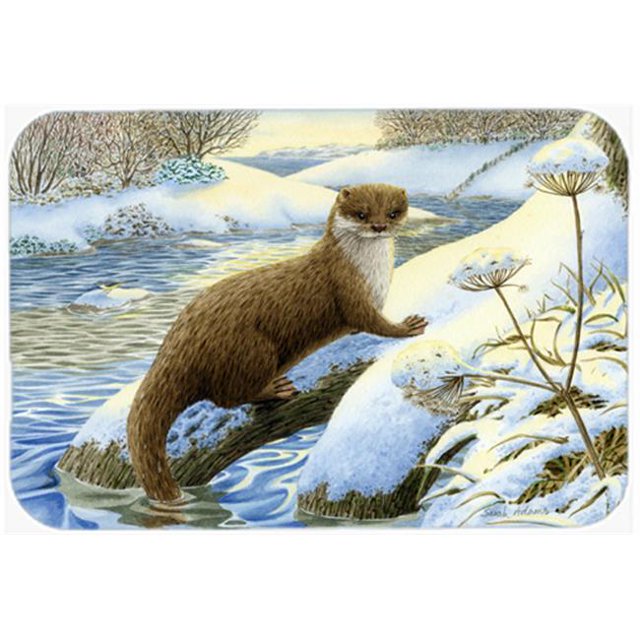 Carolines Treasures ASA2187CMT Winter Otter Kitchen or Bath Mat, 20 x 30