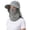 Gray, variant on Women Wide Brim Face Mask Sun Hat Detachable Face Cover Neck Flap Ponytail Outdoor UV Protection Visor Hat Garden Fishing Hiking Cap