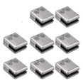 thumbnail image 1 of Glass Clamp, 8 Pack Stainless Steel Square Clamp 6-8mm Glass Clip Clamp Bracket Flat Back, 1 of 4