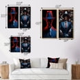 thumbnail image 4 of Designart "Portrait Man in Red and Blue with Hat" Man Framed Wall Art Set Of 2 - Glam Red Frame Gallery Set For Office Decor, 4 of 6