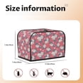 thumbnail image 5 of Uemuo Rose Flowers Print Toaster Cover 2 Slice, Small Kitchen Appliance Covers, Toaster Oven Cover with Loop, Bread Machine Cover Dust Cover Protection, 5 of 7