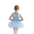 thumbnail image 2 of LYMAYTER Girls Ballet Leotards Summer Short Sleeve Sparkly Tutu Skirt Dance for Costume 3-11Y, 2 of 8
