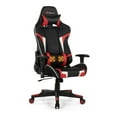 thumbnail image 1 of Pemberly Row Sponge & Metal Red Swivel Massage Gaming Chair with Lumbar Support, 1 of 11