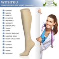 thumbnail image 6 of 8 Pairs Copper Compression Socks for Women & Men Circulation 15-20 mmHg - Better Blood Flow, Swelling , Best Support for Medical, Running, Nursing, 6 of 7