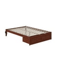 thumbnail image 3 of AFI Colorado 14" Full Wood Platform Bed Frame with Foot Drawer Storage, Walnut, 3 of 6