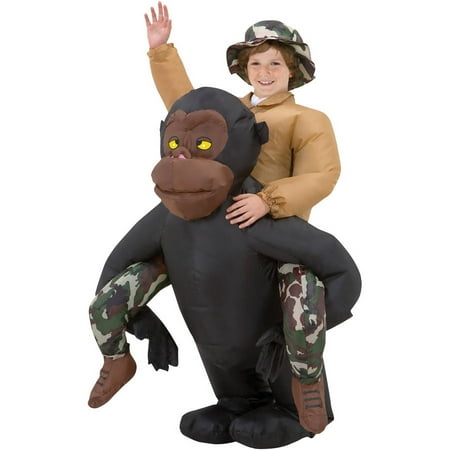 Riding Gorilla Kids Inflatable Boys Child Halloween Costume, One Size