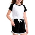 thumbnail image 2 of Coerni Kids Athletic Outfits Two Piece Toddler Boys Girls Summer Shorts Set Cotton Short Sleeve Tshirt Drawstring Outfit, 2 of 4