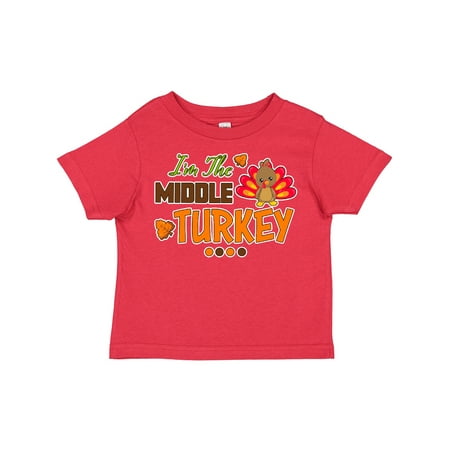 

Inktastic Thanksgiving Im the Middle Turkey Gift Toddler Boy or Toddler Girl T-Shirt