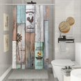 thumbnail image 2 of Farmhouse Rustic Small Shower Stall Curtain Size 36" x 72",  Country Wood Narrow Stand up Shower Curtains for Bathroom Decor Polyester Fabric Set, 2 of 13