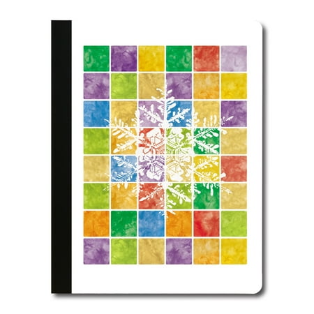10' College Snowflake - Tree-Free Greetings Snowflake Eco Composition College Ruled Book-CJ70010