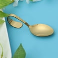 thumbnail image 4 of Stainless Steel Spoon Curved Handle Tableware Spoon for Hotel Buffet Kitchen (Golden), 4 of 8