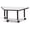 Gray/Black, variant on Trapezoid Activity Tables - 24" X 48", E-height - Freckled Gray/Blue/Gray