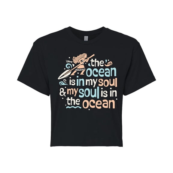 Moana - Ocean In My Soul Women's Cropped Graphic T-Shirt