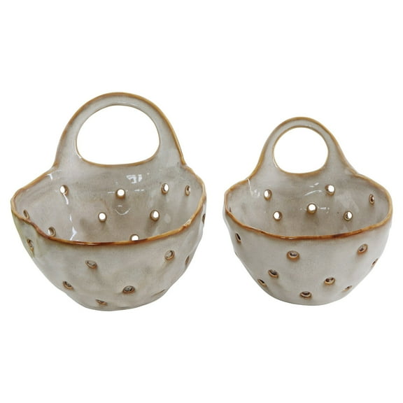 3R Studios Cream Stoneware Colander