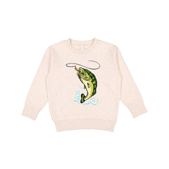 Inktastic Leaping Bass Fish Toddler Sweatshirt