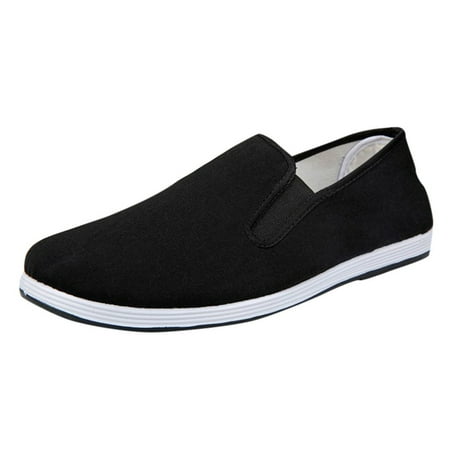 

Aufmer Athletic Shoes Men Wide Lace-up Male Boys Casual Canvas Sneakers Sports Running Breathable Solid Canvas Slip-on Plimsolls Shoes Big & Tall