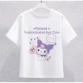 thumbnail image 5 of Camiseta de estilo universitario Kawaii Sanrio Kuromi, traje de falda de Cosplay, ropa de verano para niña, Falda plisada, 5 of 5