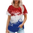 thumbnail image 1 of Fiudx Tops para Mujer Top Estampado con Cuello Redondo y Manga Corta Informal para Mujer a La Moda, 1 of 5