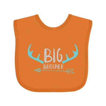

Inktastic Big Brother Older Brother Deer Antlers Arrow Gift Baby Boy Bib