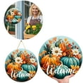 thumbnail image 2 of Decorations Fall Pumpkins Welcome Door Hanger Round Door Hanger Front Door Wreath Sign Entryway Wall Warming Door Hanging Decoration, 2 of 6