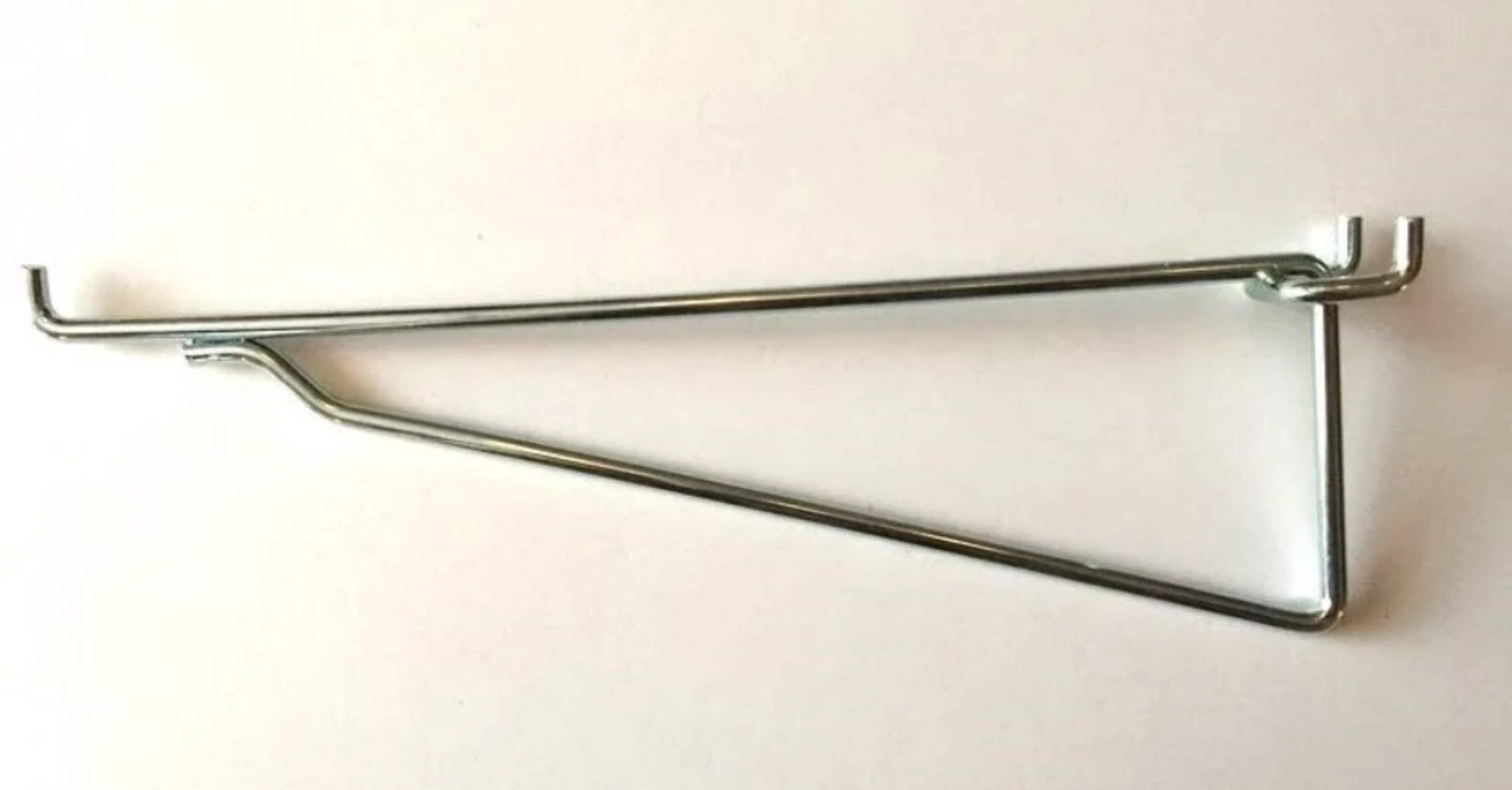 (2 Pack) Metal 8 Inch Mega Shelf Bracket Garage Hanger for 1/8  1/4 Pegboard