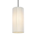 thumbnail image 3 of Aspen Creative 61092-1, Adjustable One-Light Hanging Mini Pendant Ceiling Light, Transitional Design in Satin Nickel Finish, Off White Shade, 6" wide, 3 of 5