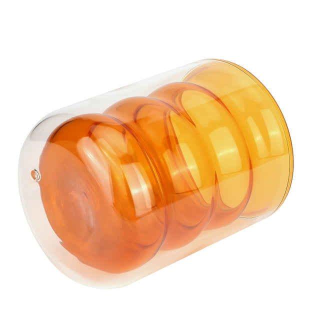 Glass Mug,200ml Double‑Layer Glass Mug Drinking Cup Coffee Mug Rugged and Tough