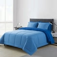 thumbnail image 3 of Mainstays 7-Piece Reversible Bed in a Bag with Laundry Tote, Solid Blue, Full, 3 of 13