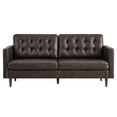 thumbnail image 5 of Sofa Couch, Brown, Leather, Mid Century Living Lounge Cafe Lobby Hospitality Restaurant, Modern Contemporary HB34402, 5 of 9