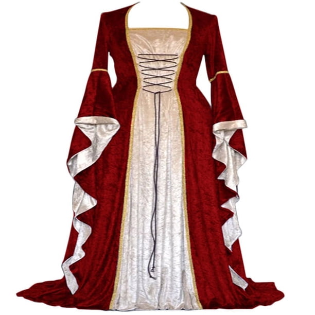 Vestido de disfraz de Cosplay para mujer, ropa Medieval, renacentista, Victoriano, irlandés, terciopelo, Retro, fantasía, Halloween, Carnaval
