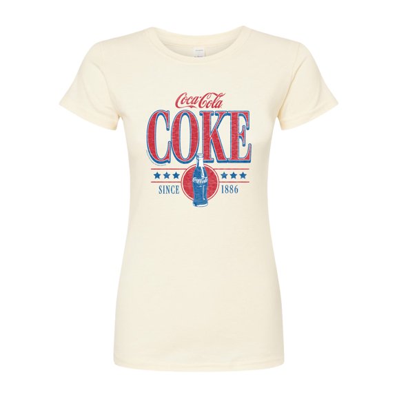 Coca-Cola - 90s Coke Collegiate - Juniors Fitted Graphic T-Shirt