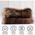 thumbnail image 5 of Luxury Plush Faux Fur Throw Blanket, Long Pile Brown with Black Tipped Blanket, Super Warm, Fuzzy, Elegant, Fluffy Decoration Blanket Scarf for Sofa, Armchair, Couch and Bed, 50''x 60'', 5 of 6