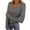 Dark Gray-shirts, variant on Womens Ribbed Knit Long Sleeve Henley Shirts Winter Slim Fit Solid V Neck Tops Casual Button Blouse