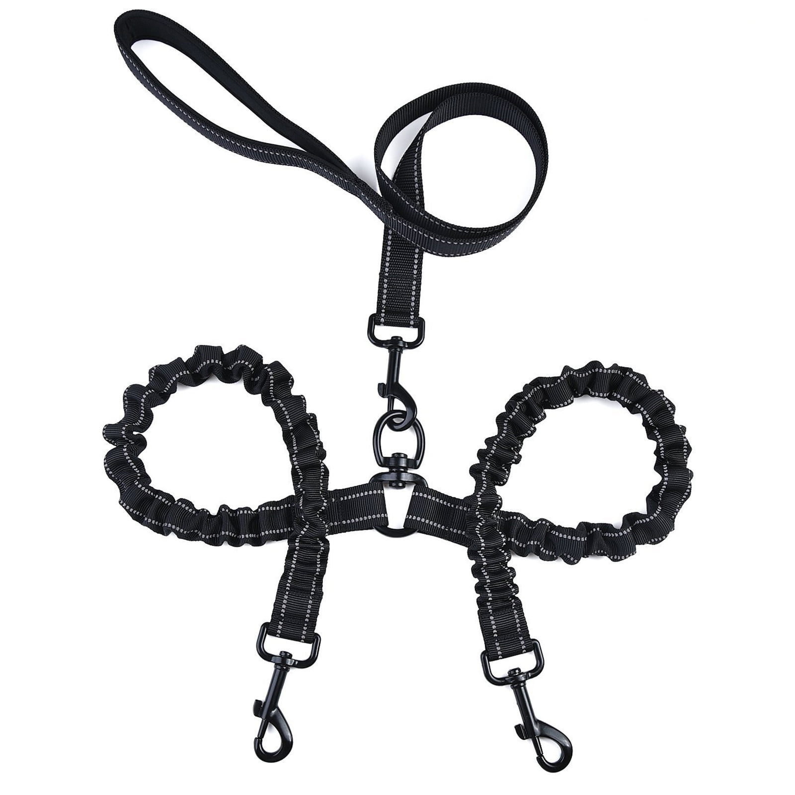 One Tow Two Leash 2 Dog Rope Elastic Cushion Dog Leash Dog Walking Leash Dog Belt Double