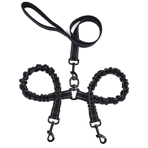 One Tow Deux laisses 2 Pelle de chien Coussin élastique Poche de chien Piste de chien à pied Paille de chien Ceinture double