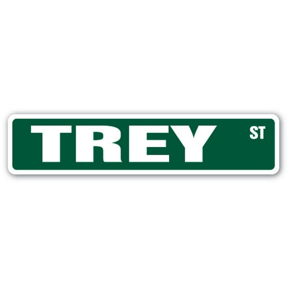 TREY Street Sign Childrens Name Room Sign | Indoor/Outdoor |  30" Wide