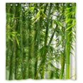 thumbnail image 1 of Cortina de ducha Impermeable ABPHQTO Temática Bambú Verde elegante 160x180 cm, 1 of 2