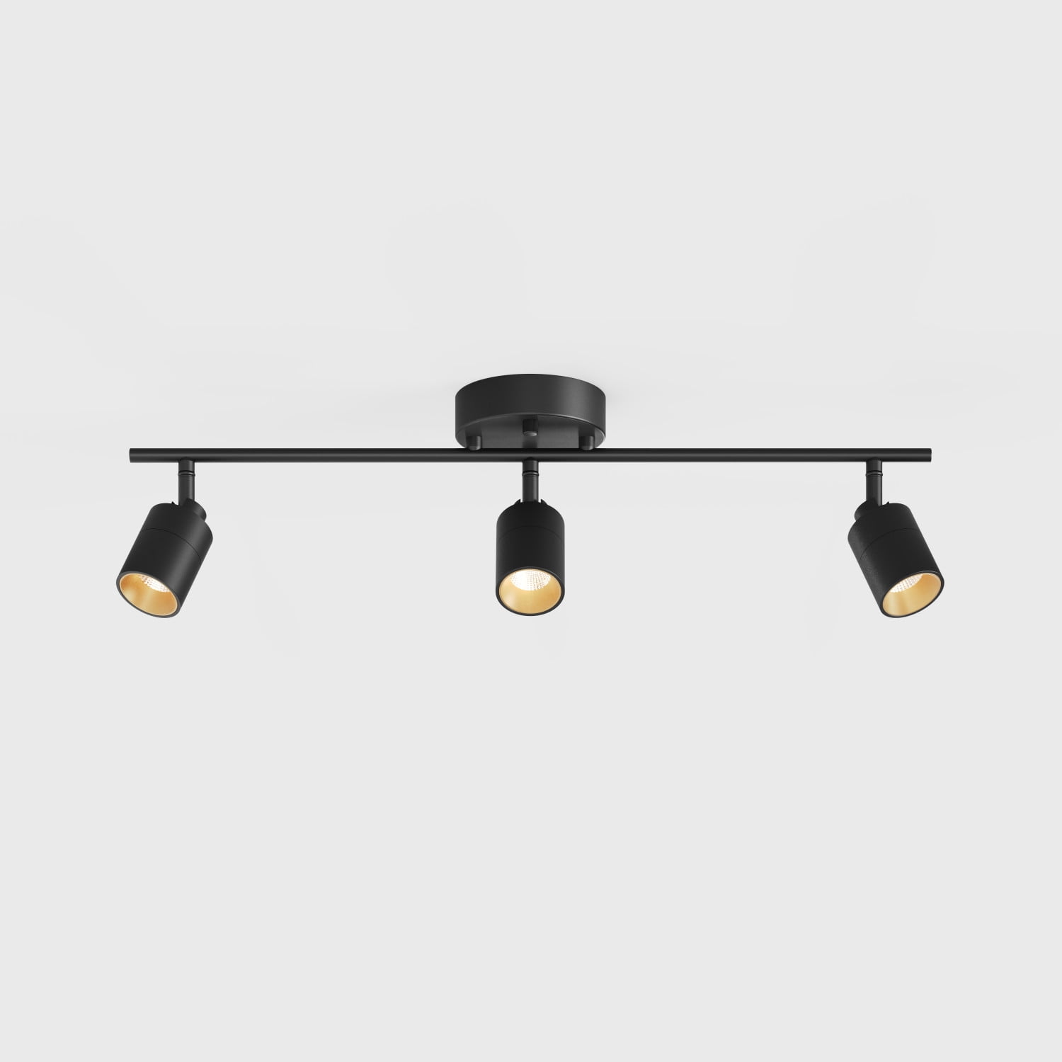 Shura Black 3-Light Track Light with Rotatable Heads, Integrated