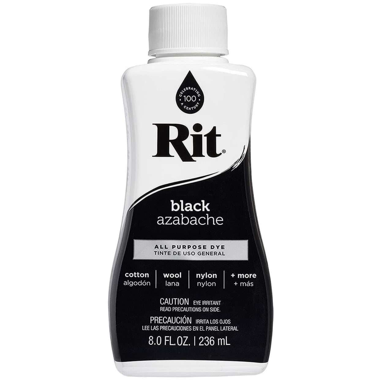 Rit All-Purpose Liquid Dye, 8 Ounce, Black - 12 Pack
