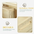 thumbnail image 3 of WEUVEB 2Pcs Small Outdoor Storage Box Beige Wooden for House Decoration, 3 of 5