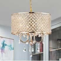 Lucilia 18 in. 4-Light Indoor Polished Copper Finish Chandelier with Light Kit